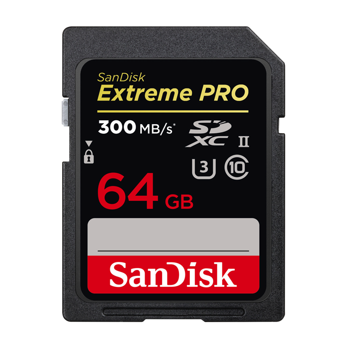 64GB Sandisk Extreme Pro SD Memory Card (300MB/s)