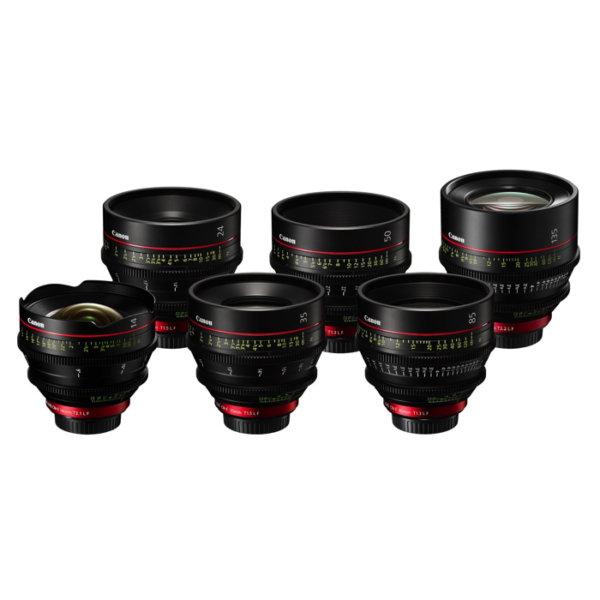 Canon CN-E EF 6x Cine 4K Prime Lens Set 14mm, 24mm, 35mm, 50mm, 85mm & 135mm