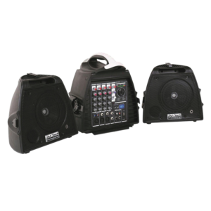 PA Portable 140W Speakers & Mixer System